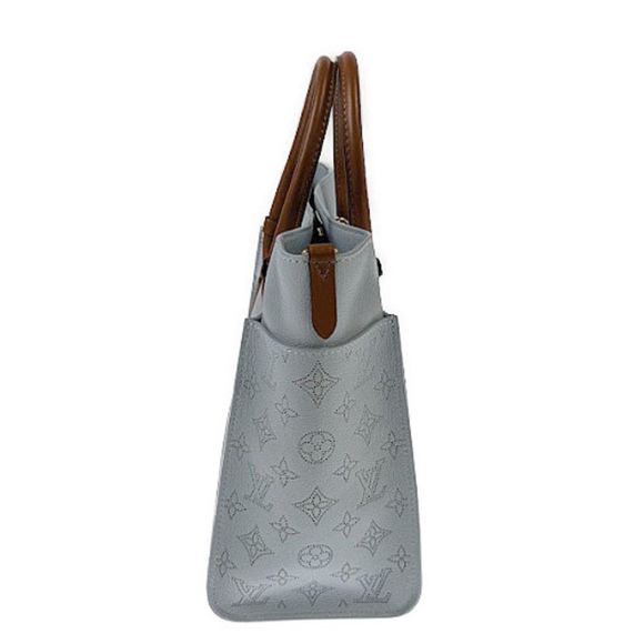 Louis Vuitton On My Side MM Leather Monogram Mahina Blue Oramp Shoulder Bag - Picture 3 of 11